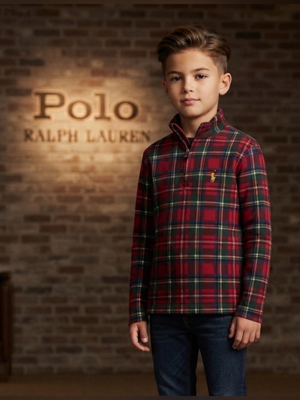 Authentic Polo Ralph Lauren signature designer plaid pullover shirt sz S